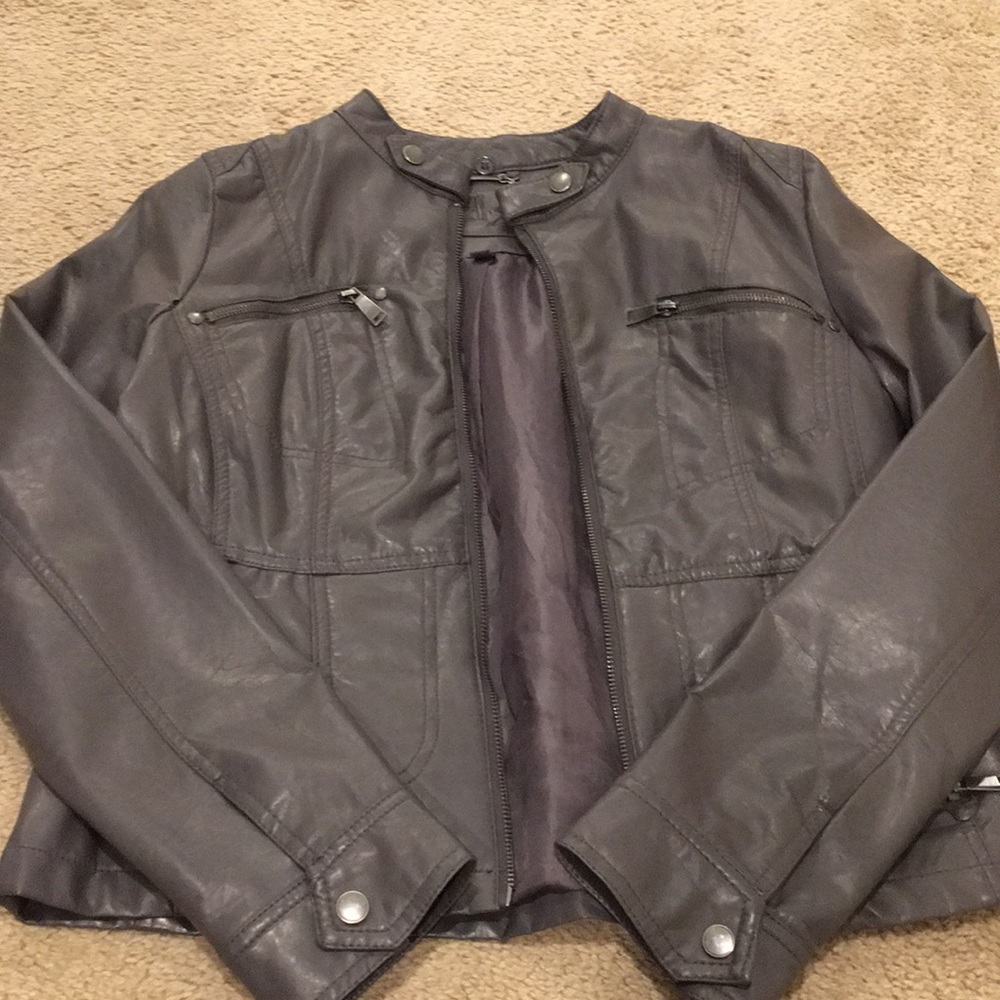Pleather jacket.