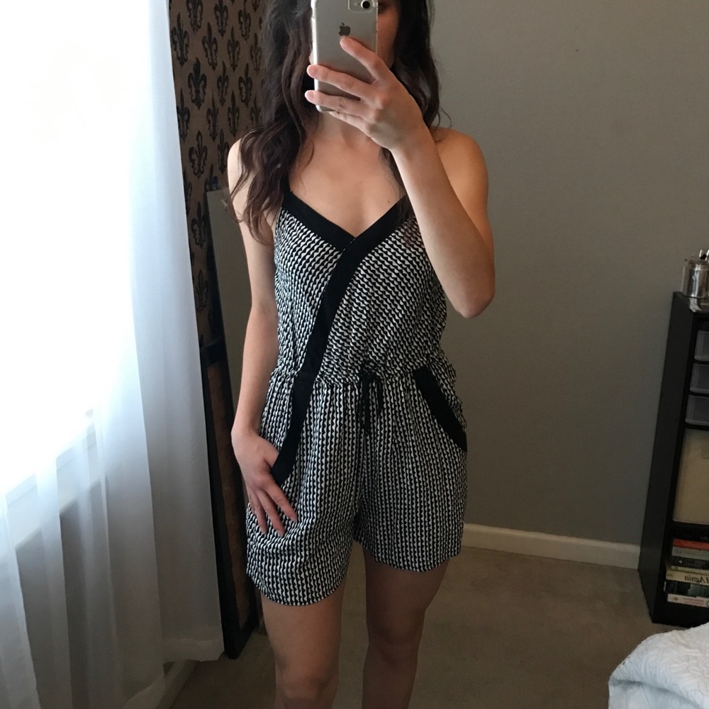 Black and white romper