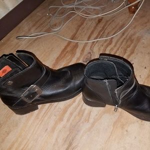 Womens harley davidson black ankle boots