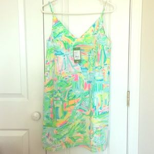 NWT Lela silk dress sea salt sand
