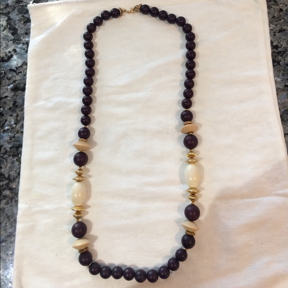 Plastic and wooden beads @30 inch necklace