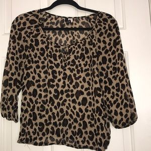 Cheetah sheer blouse