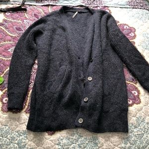 Free People Oversized Wool Cardigan