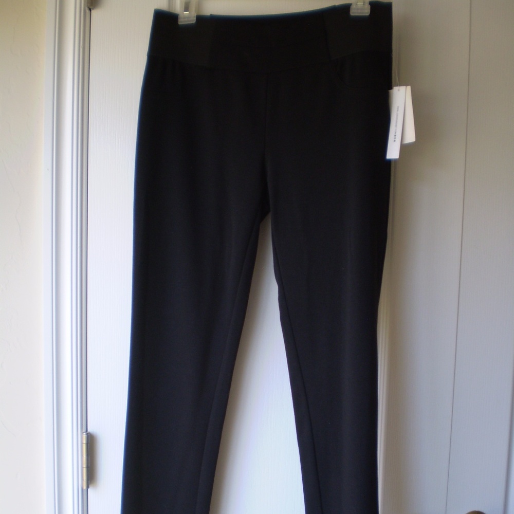 black stretch pants