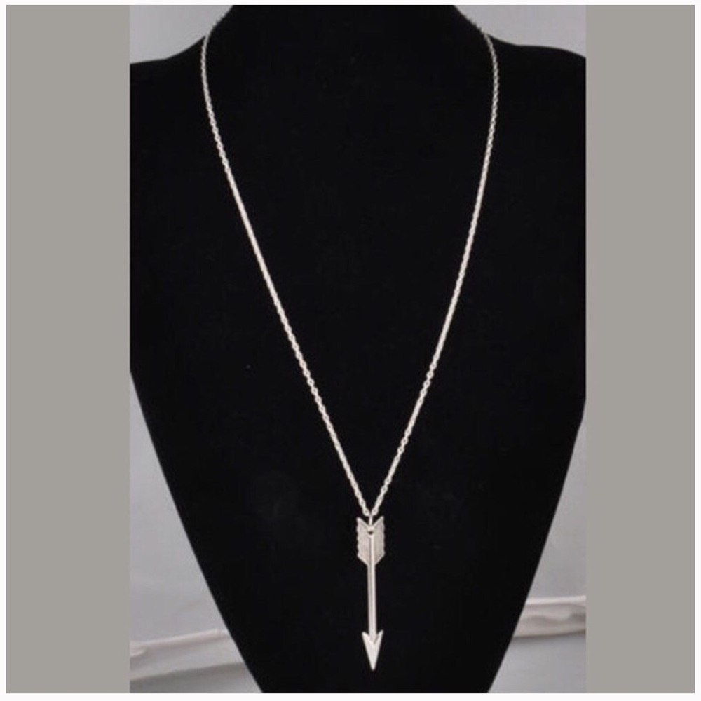 ALMOST GONE! Silver Arrow Pendant Necklace