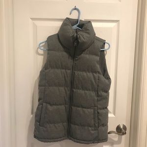 old navy gray puffy vest