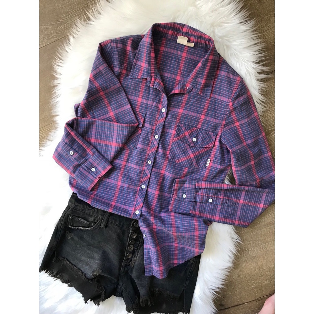 Roxy | Plaid Button Up D