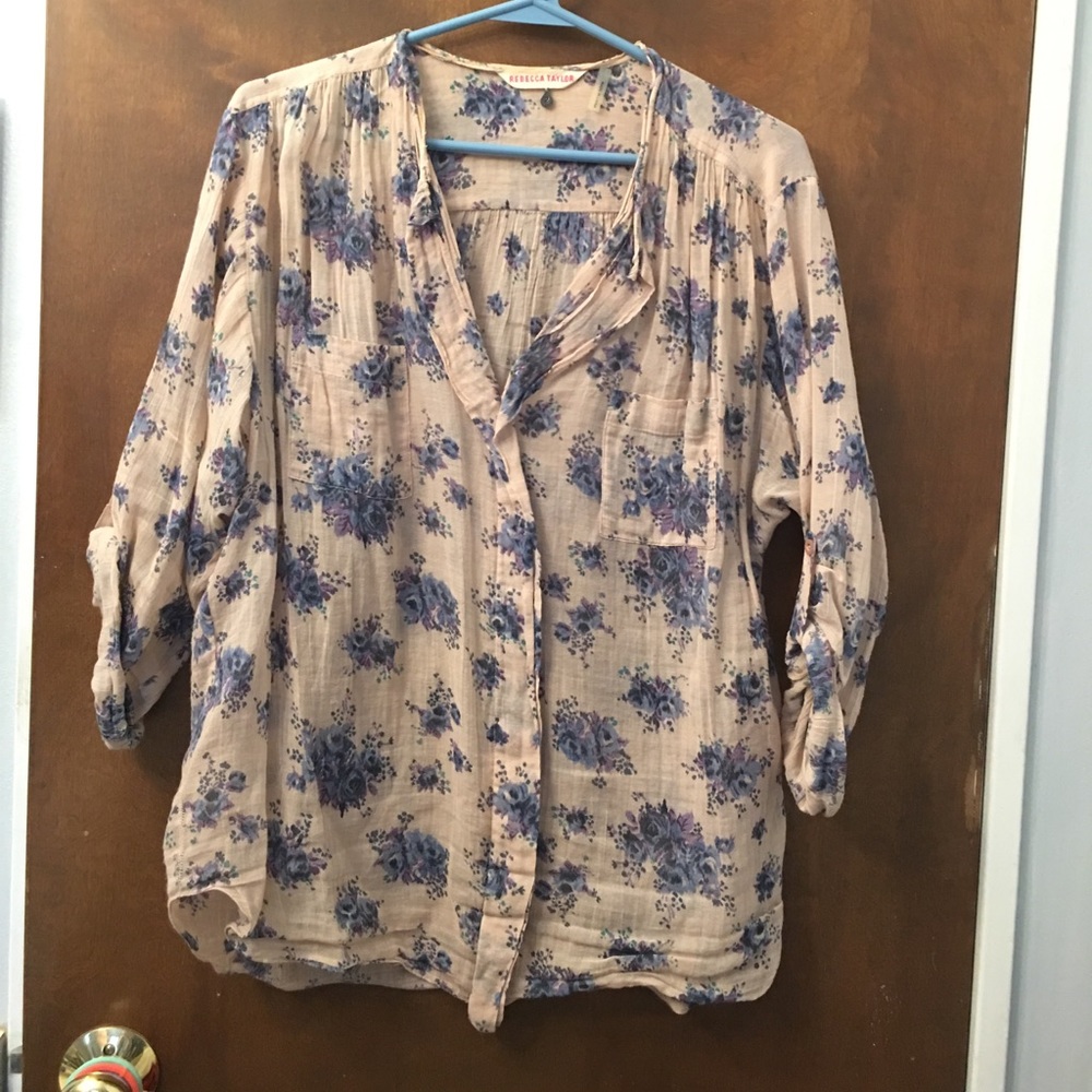Sheer Rebecca Taylor blouse