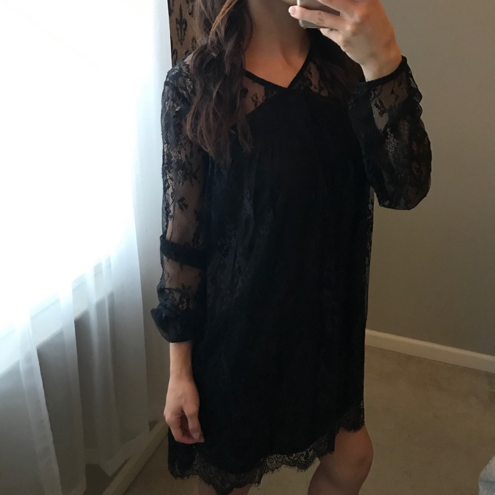 Black lace dress