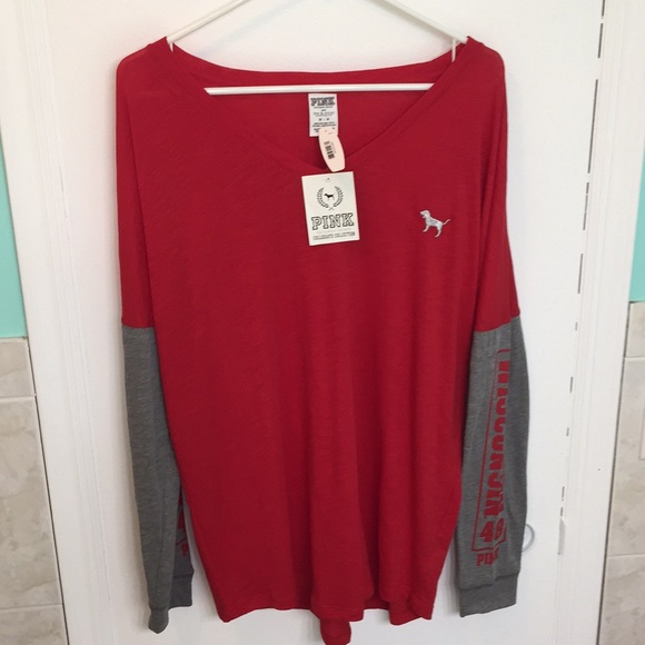 PINK Victoria's Secret Tops - VS PINK Wisconsin Long Sleeve