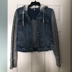 Free People Jean/Hoodie Jacket