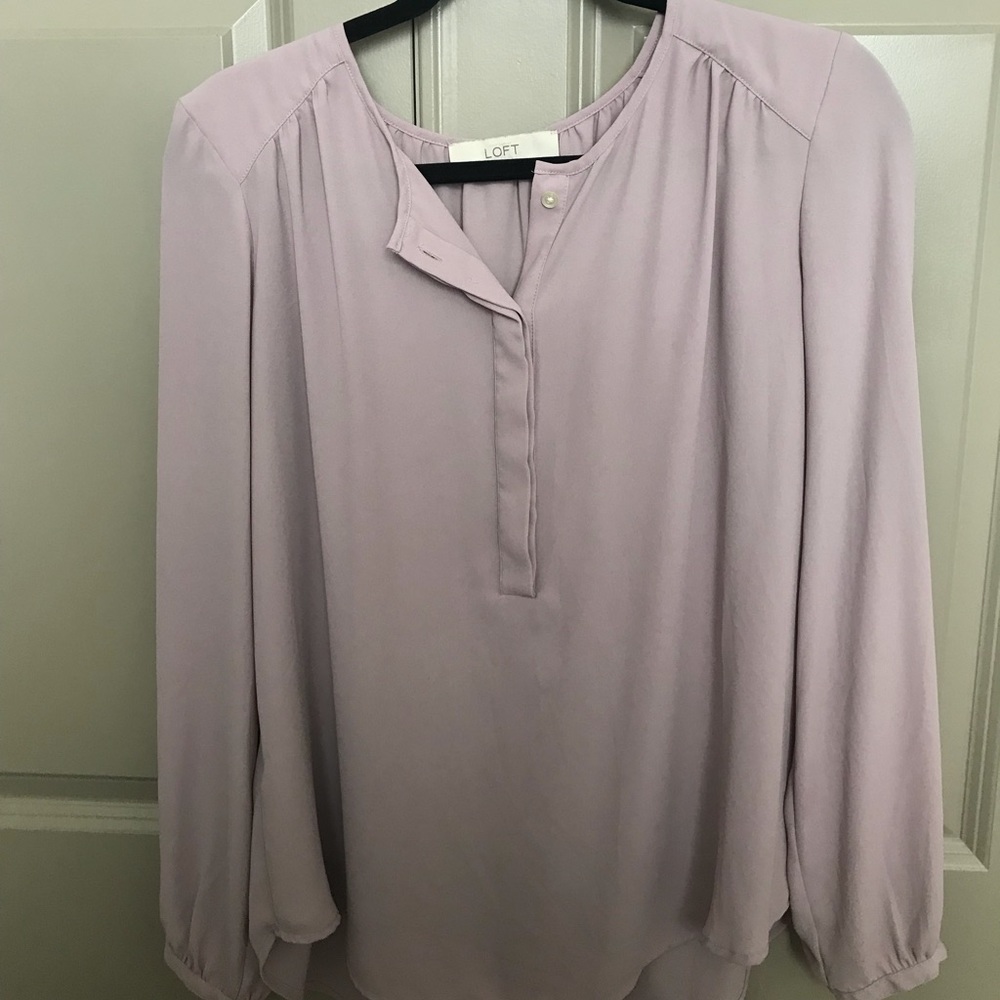 Long sleeve lilac blouse size M