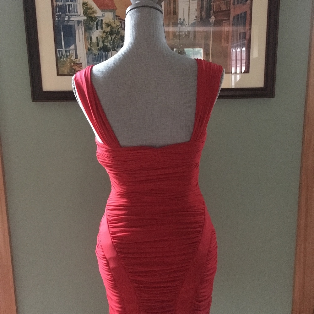 Red Roused Cocktail Dress - Picture 4 of 4