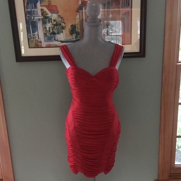 Red Roused Cocktail Dress - Picture 1 of 4
