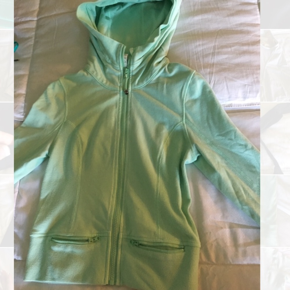Lulu lemon zip up sweatshirt mint green size 6