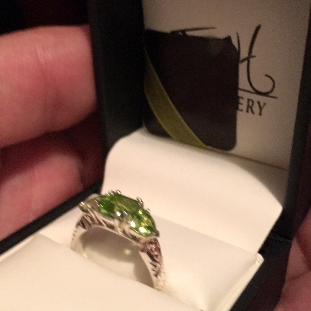 JMH sterling silver gemstone ring