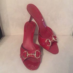 Patent red Gucci heels