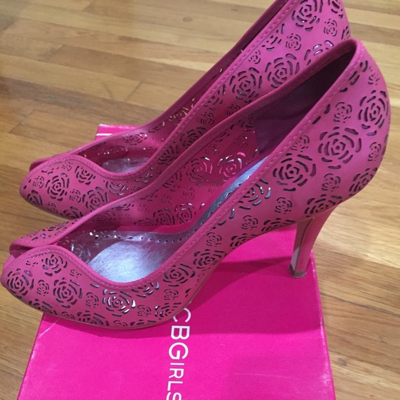 BCBG Heels size 9 1/2 worn once Pink - Picture 2 of 6