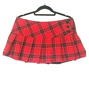 Roxy Limited Edition Red Plaid Skirt