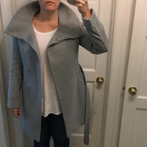 Oversized collar winter coat