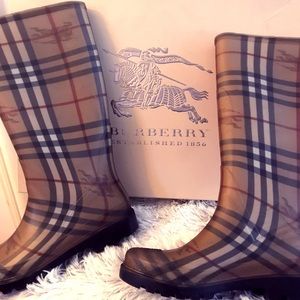 Burberry Haymarket Rain Boot