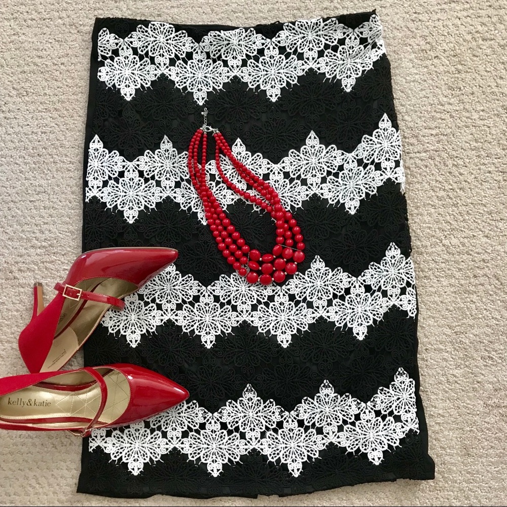 Lace Pencil Skirt