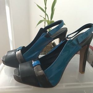 Tory Burch High Hell Peep Toe Pumps