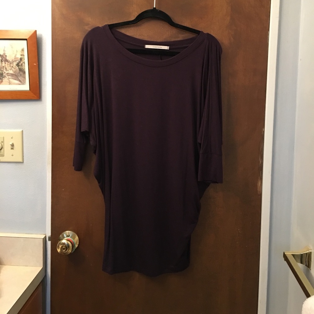 Eggplant purple raglan sleeve knit top-Stitch Fix