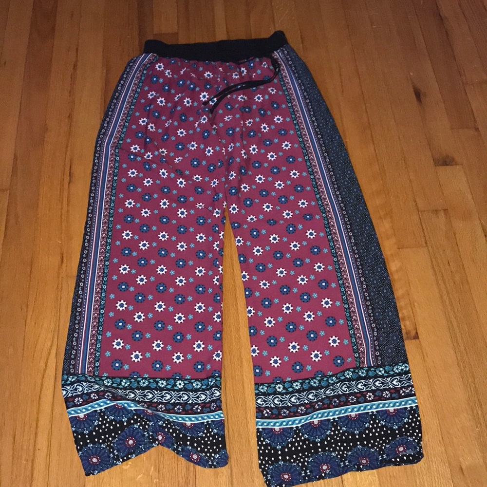 BeBop patterned palazzo pants small