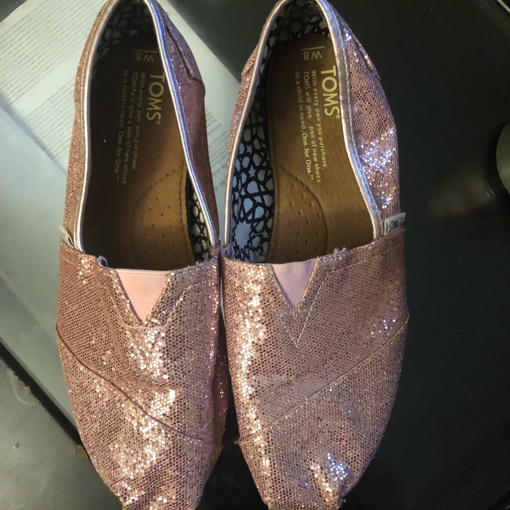 Glittery Pink Toms