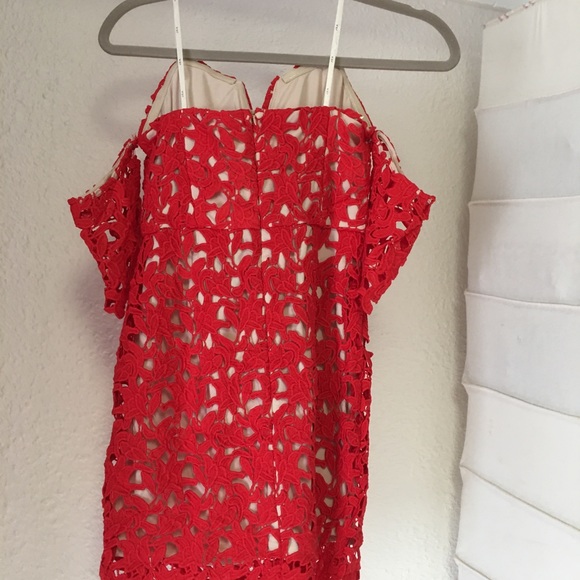 NEW WITH TAGS JOA red embroidery overlay mini - Picture 3 of 5