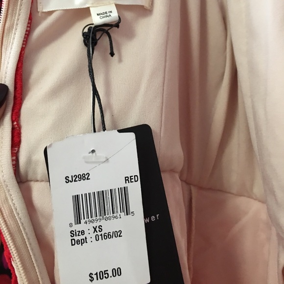 NEW WITH TAGS JOA red embroidery overlay mini - Picture 4 of 5
