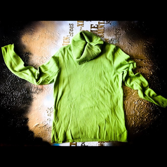 🏷Investments Petites🏷 Lime Green PM turtleneck - Picture 12 of 14