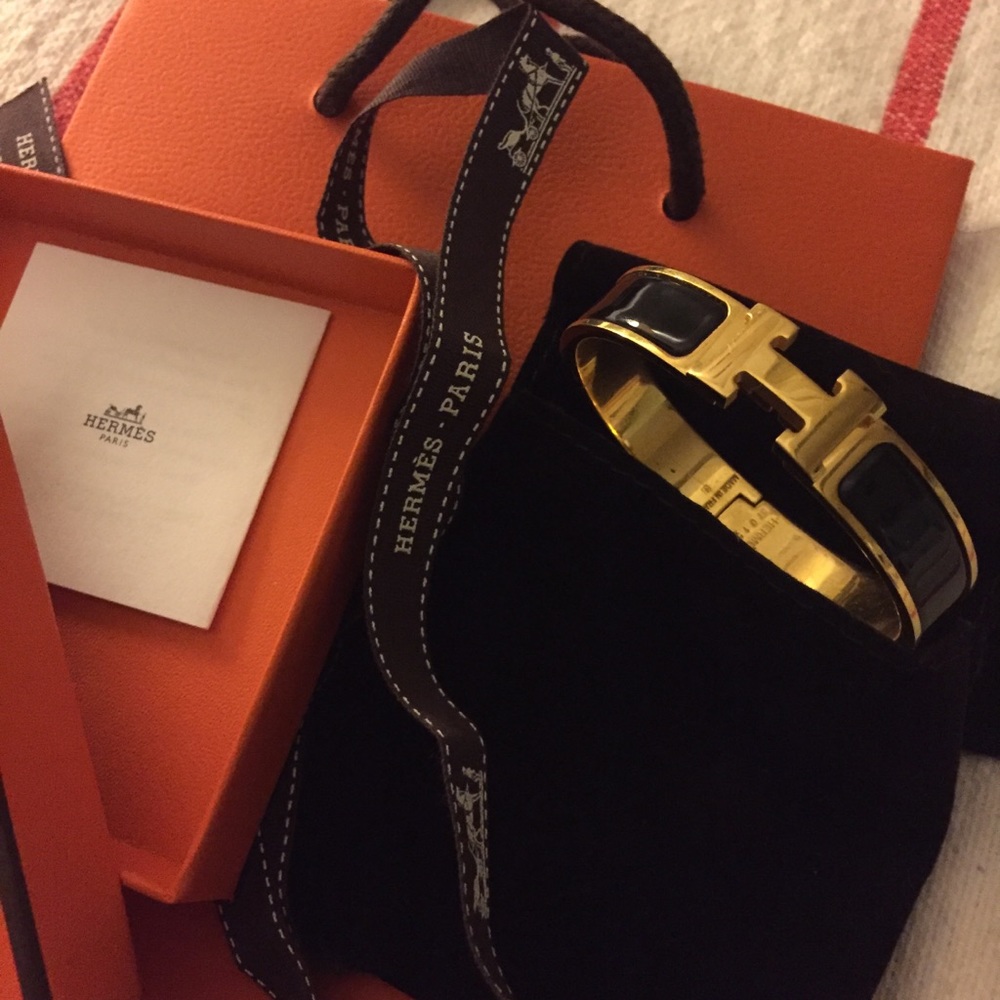 Hermès Clic H (blk/gold) with Original Packaging✨