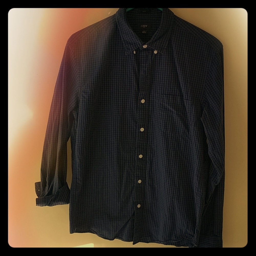 J.Crew Navy Slim Washed shirt size M