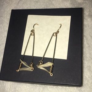 EARRINGS WITH 18K GOLD ACCENTS