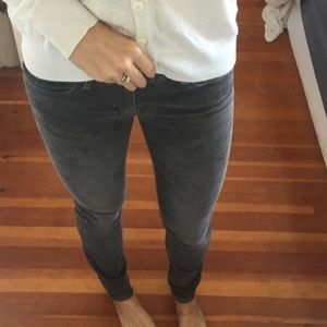 Skinny ankle grey cords