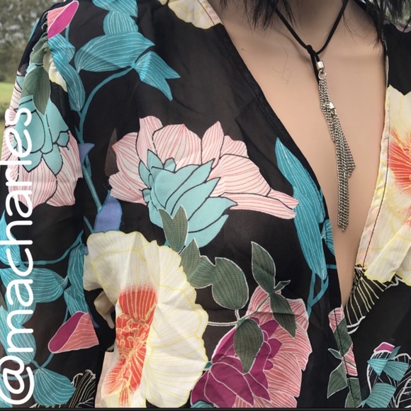 🎉HOST PICK🎉 Floral Sheer Long Sleeve Maxi Dress - Picture 3 of 6