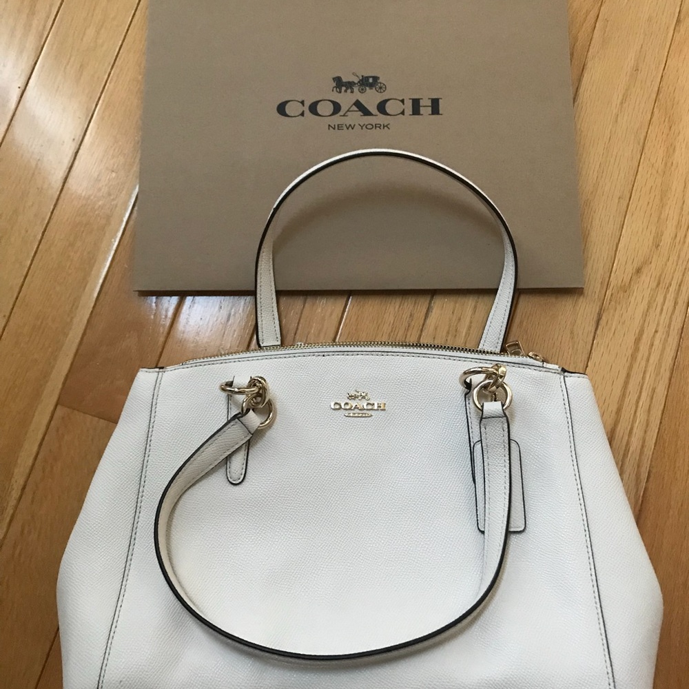 NWT SM Madison Christie Chalk Safiano Bag