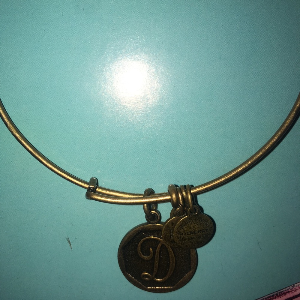 "D" initial alex and ani bracelet