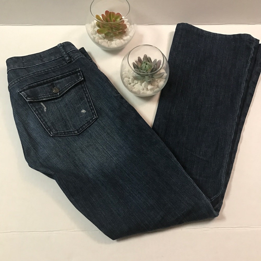GAP 1969 dark wash boot cut leg jeans Sz 00 - Picture 4 of 7