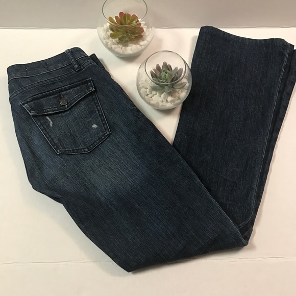 GAP 1969 dark wash boot cut leg jeans Sz 00 - Picture 4 of 7