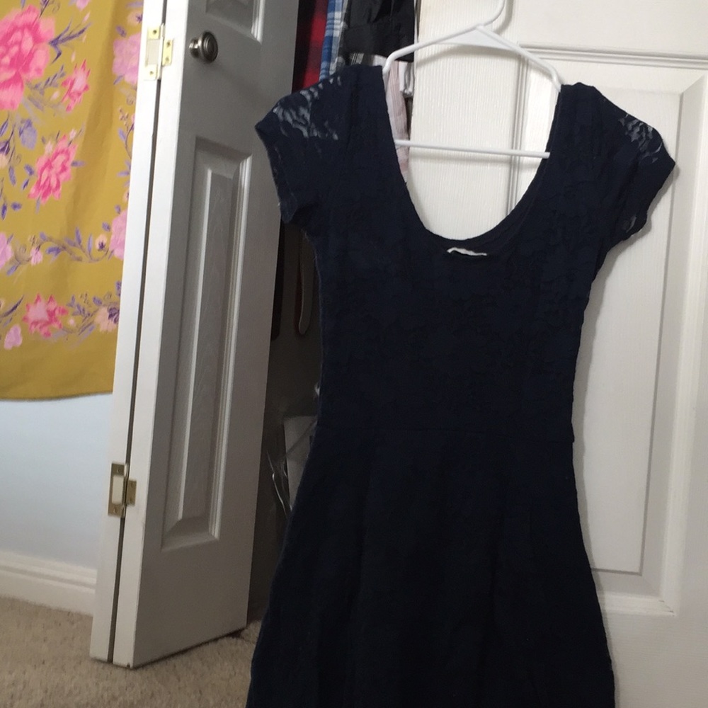 Abercrombie and Fitch navy blue lace dress