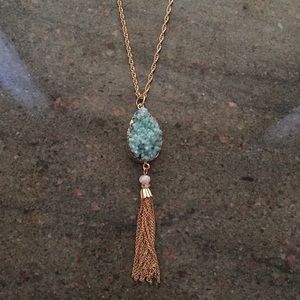Spartina 449 Druzy Tassel Necklace
