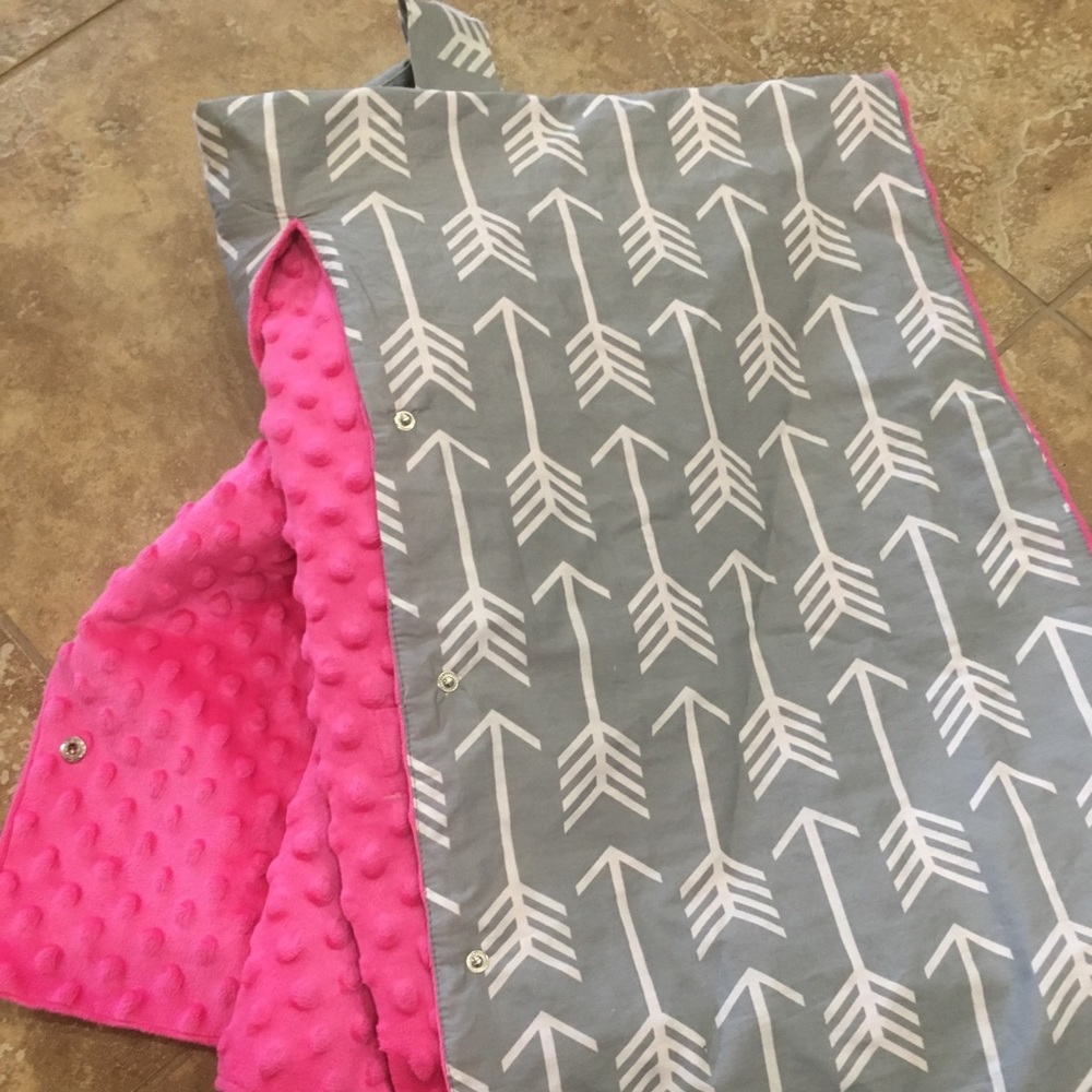 Infant car seat cover and two nursing covers