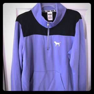 Large Pink Quarter zip pull over