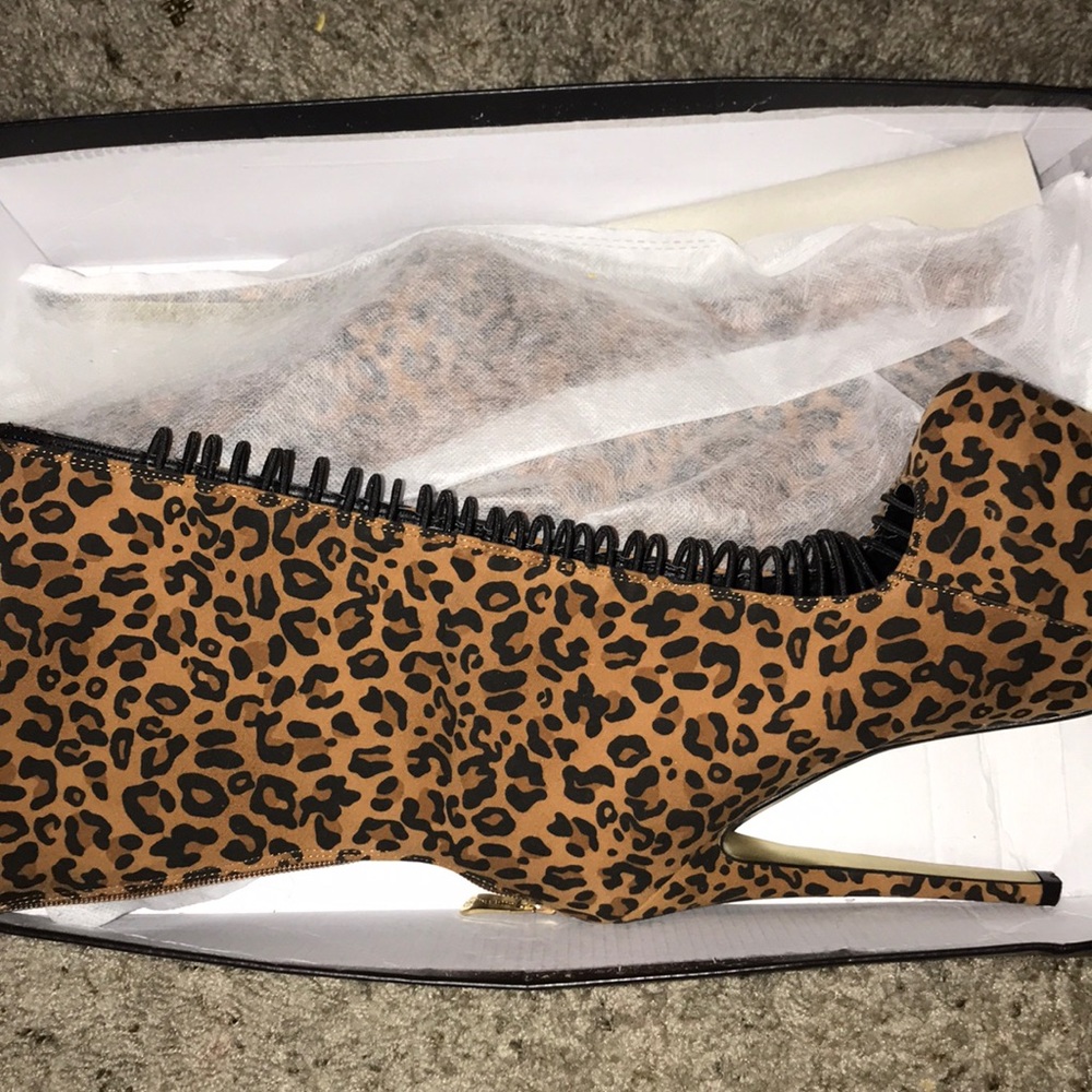 Cape Robbin cheetah print boot heels