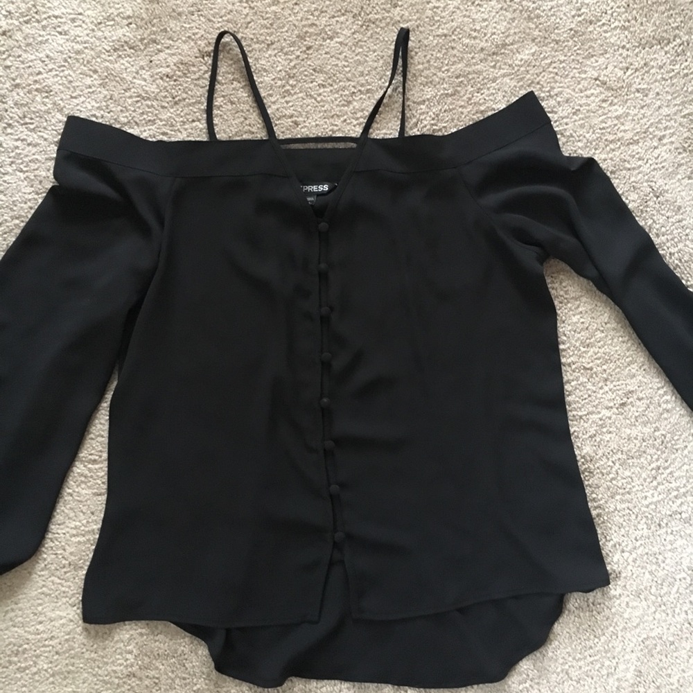 Express Long Sleeve Cold Shoulder top