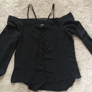 Express Long Sleeve Cold Shoulder top