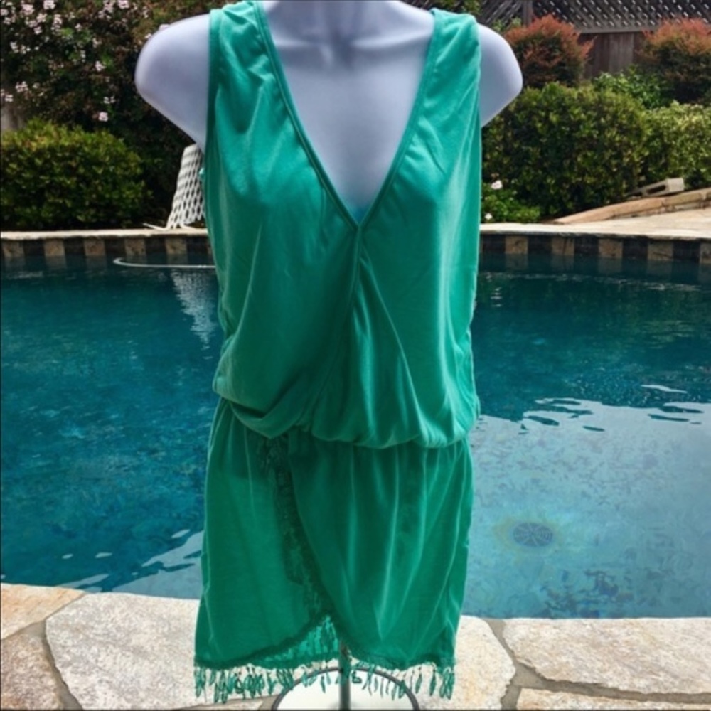 Fringe Summer Wrap Beach Dress Swim Coverup NWT